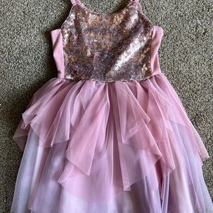 Cat & Jack Pink Sequin Layered Dress